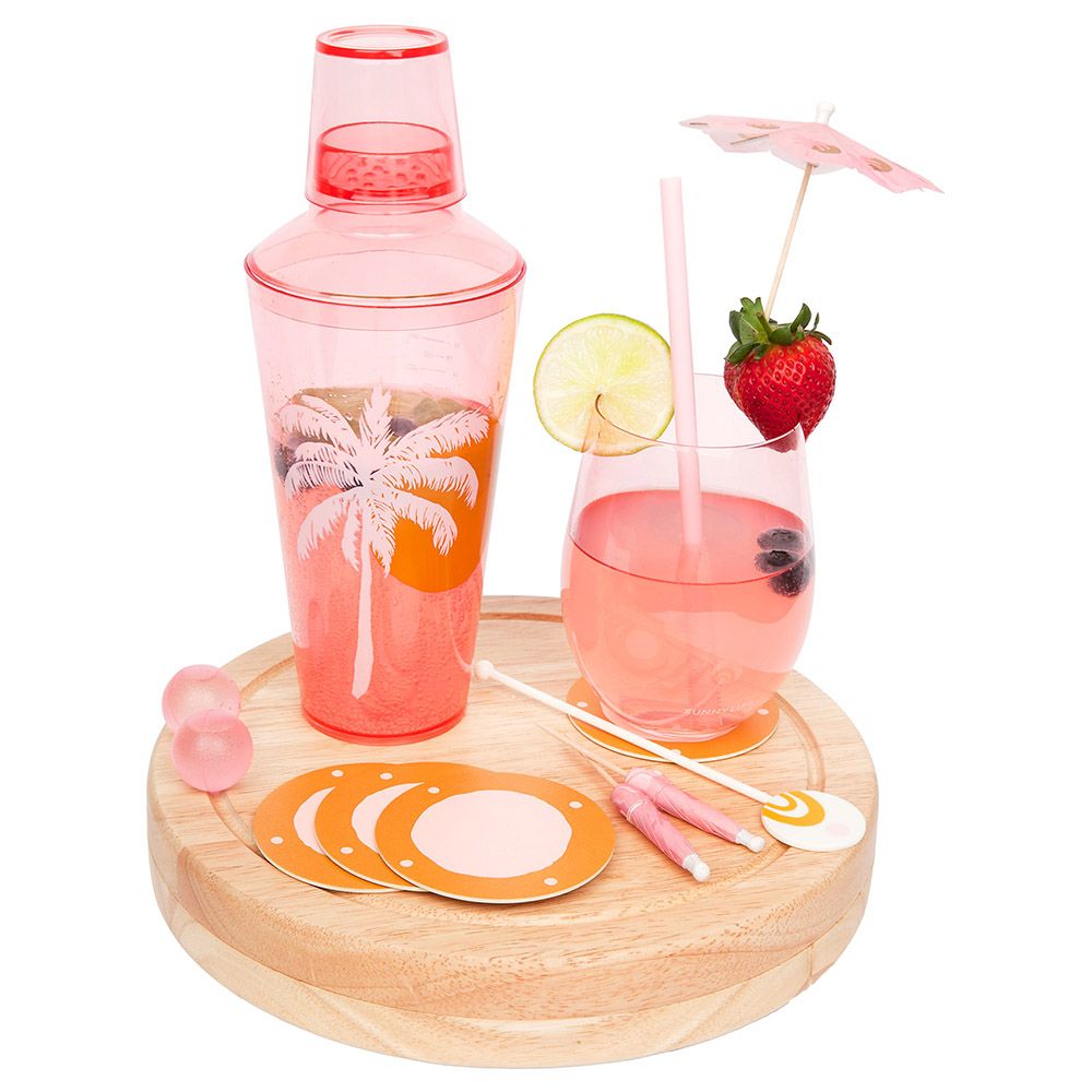 Sunnylife - Desert Palms Cocktail Essentials Kit - Powder Pink