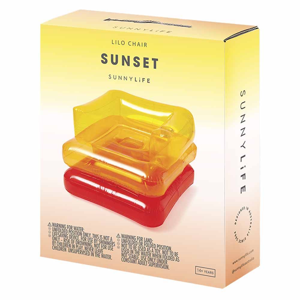 SunnyLife - Inflatable Lilo Chair - Sunset - Inflatable Pool Float