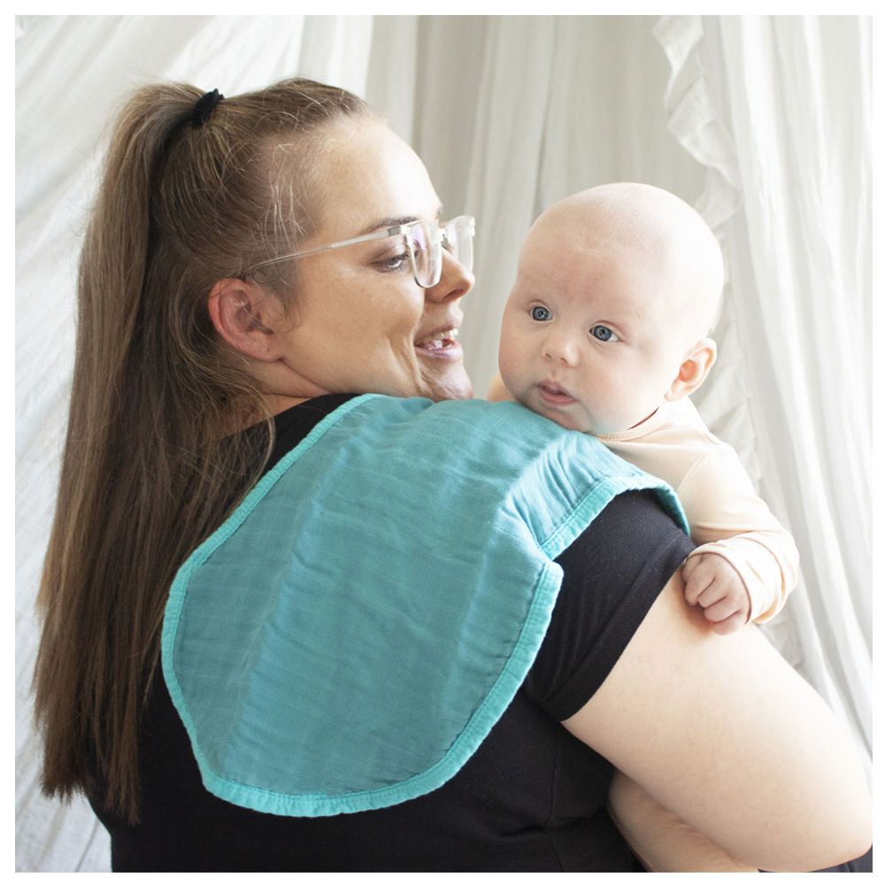 Anvi Baby - Organic Burp & Bib Cloth Pack Of 3 - Mint Green