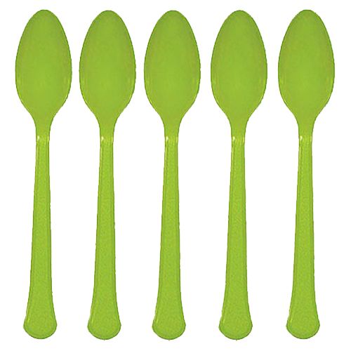 Amscan - Heavy Weight Plastic Spoons 20pcs - Kiwi