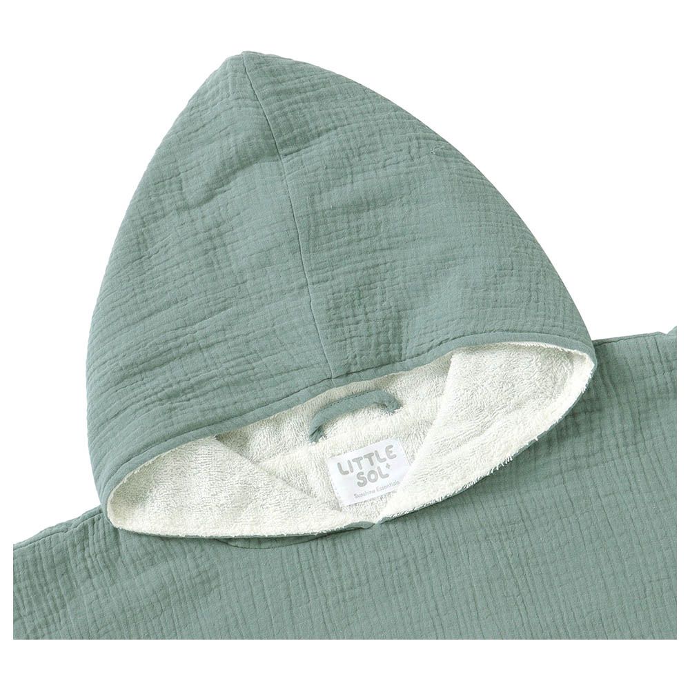 Little Sol+ - Hooded Beach Towel - 2-6Y - Ocean Green