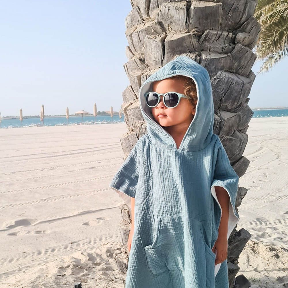 Little Sol+ - Hooded Beach Towel - 2-6Y - Ocean Green