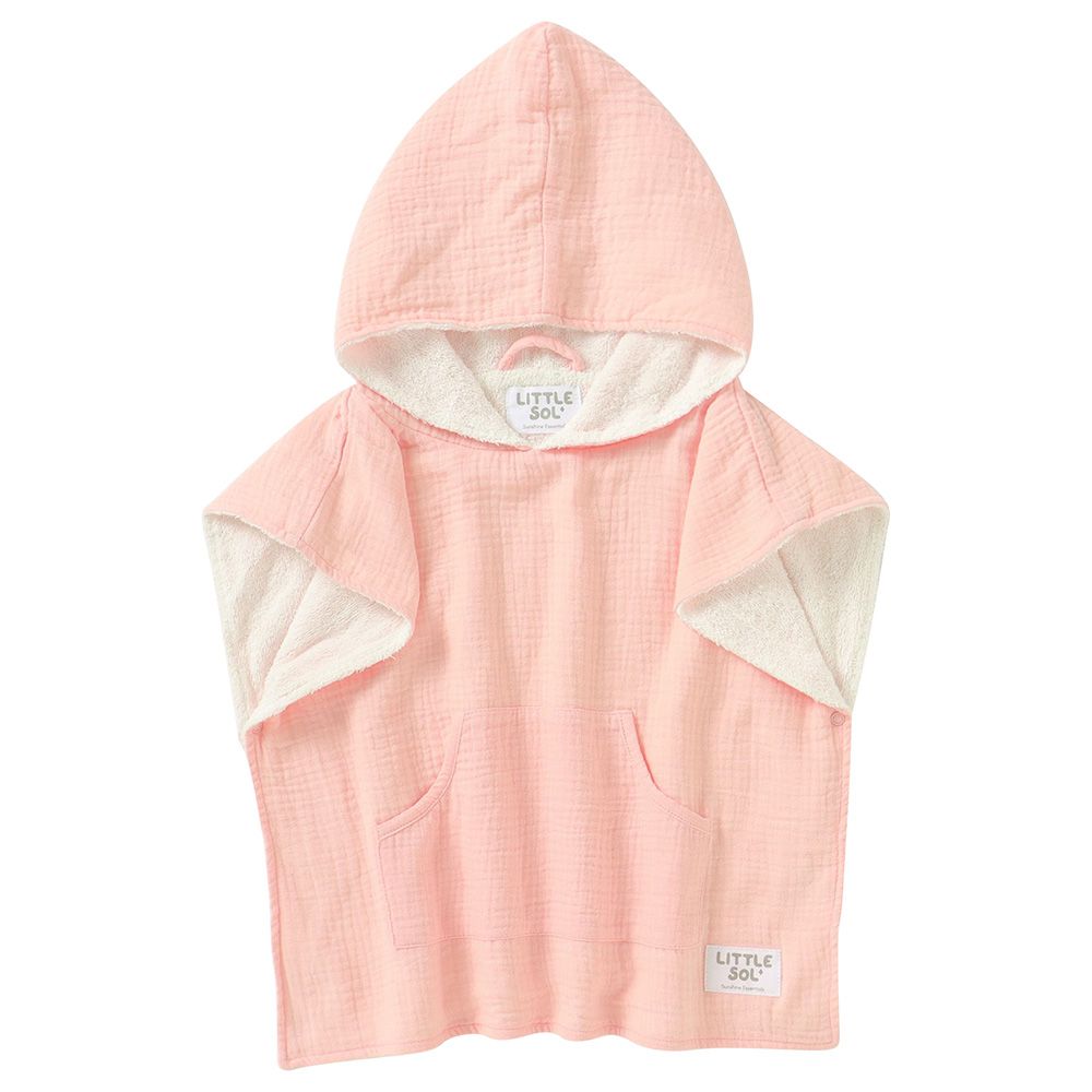 Little Sol+ - Hooded Beach Towel - 0-2Y - Soft Pink