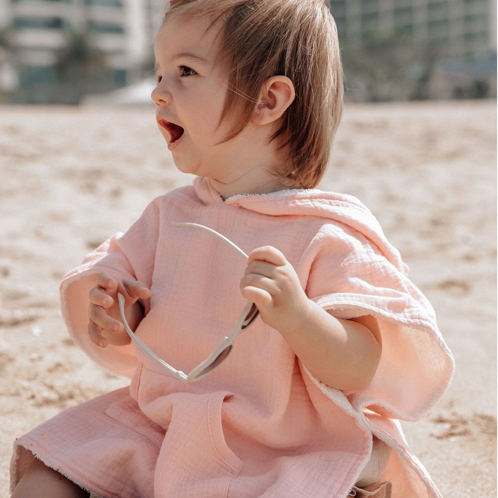 Little Sol+ - Hooded Beach Towel - 0-2Y - Soft Pink