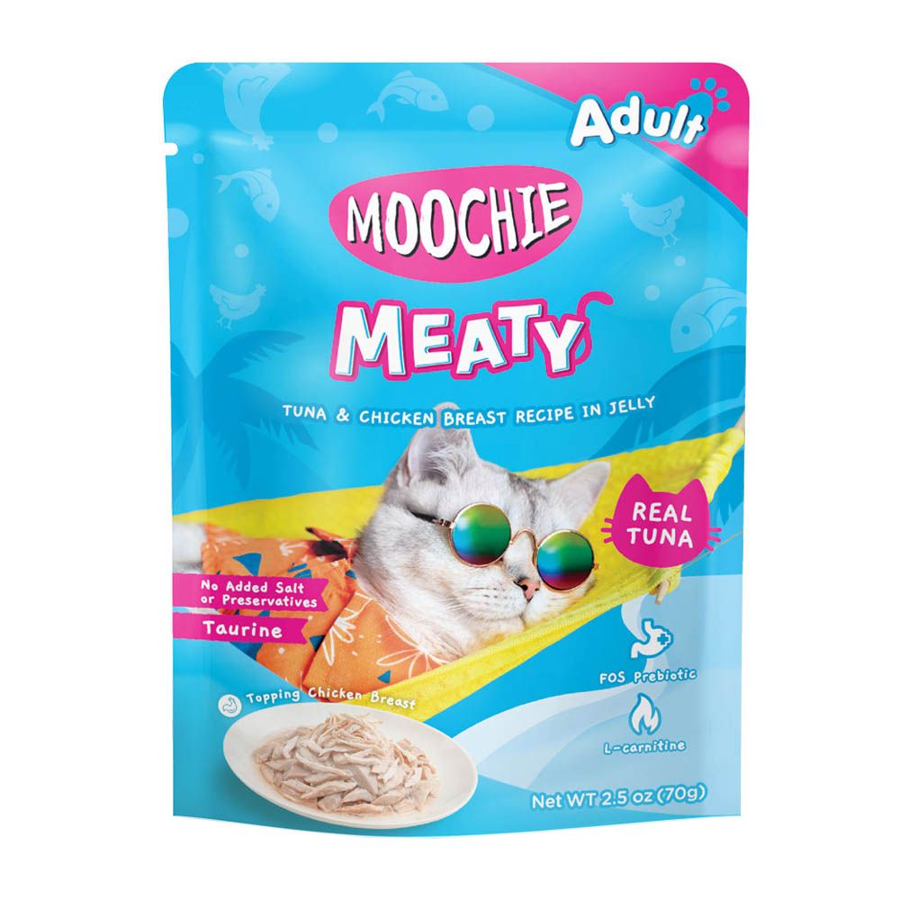 Moochie - Tuna & Chicken Breast Recipe in Jelly Pouch 70g