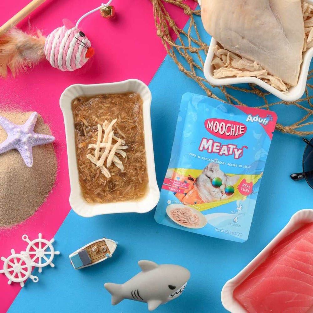 Moochie - Tuna & Chicken Breast Recipe in Jelly Pouch 70g