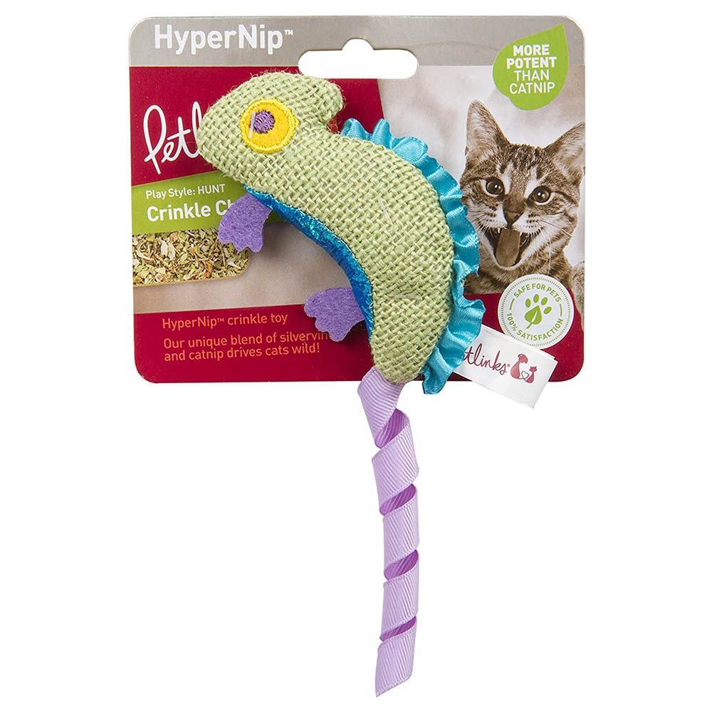 Petlinks - Safari Happynip Crinkle Chameleon Cat Toy