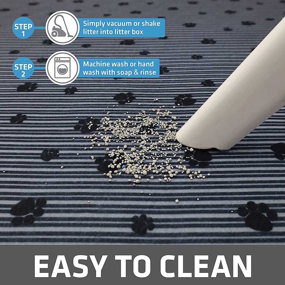 Drymate - Scented Cat Litter Mat - Grey Stripe /Black Paw