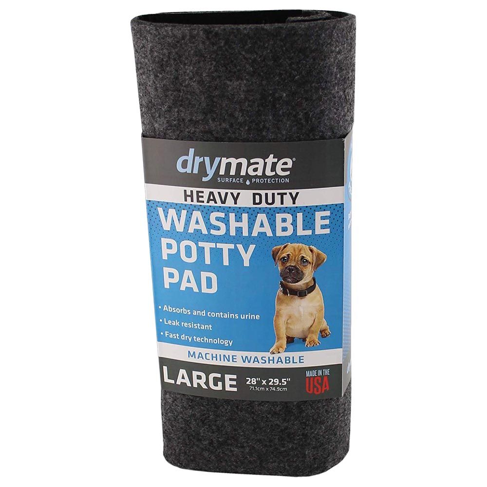 Drymate - Washable Potty Mat For Dogs - Heavy Duty Charcoal