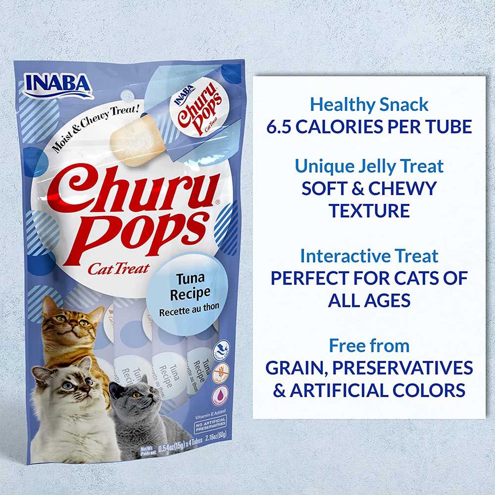 Inaba - Churu Pops Tuna Sticks for Cats - 60G - Pack Of 4