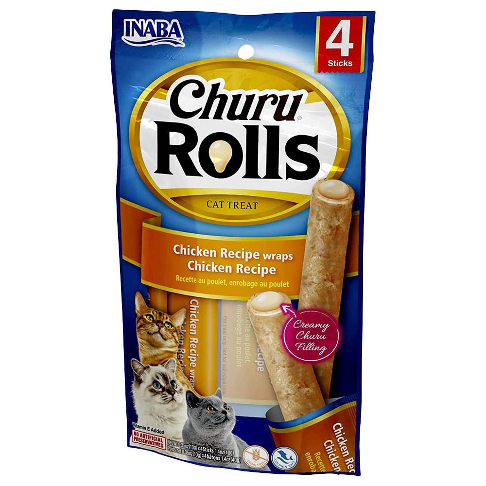 Inaba - Churu Chicken Wraps Recipe for Cats - 40G - Pack Of 4