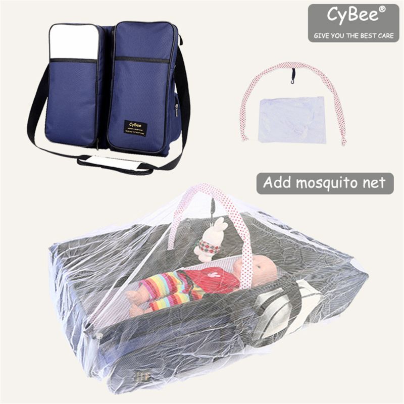 Cybee - 9 In 1 Mummy Bag & Travel Bed & Diaper Bag - Blue