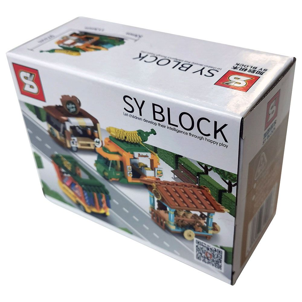 Sembo - Mixed Street Series Building Blocks - Set Of 4