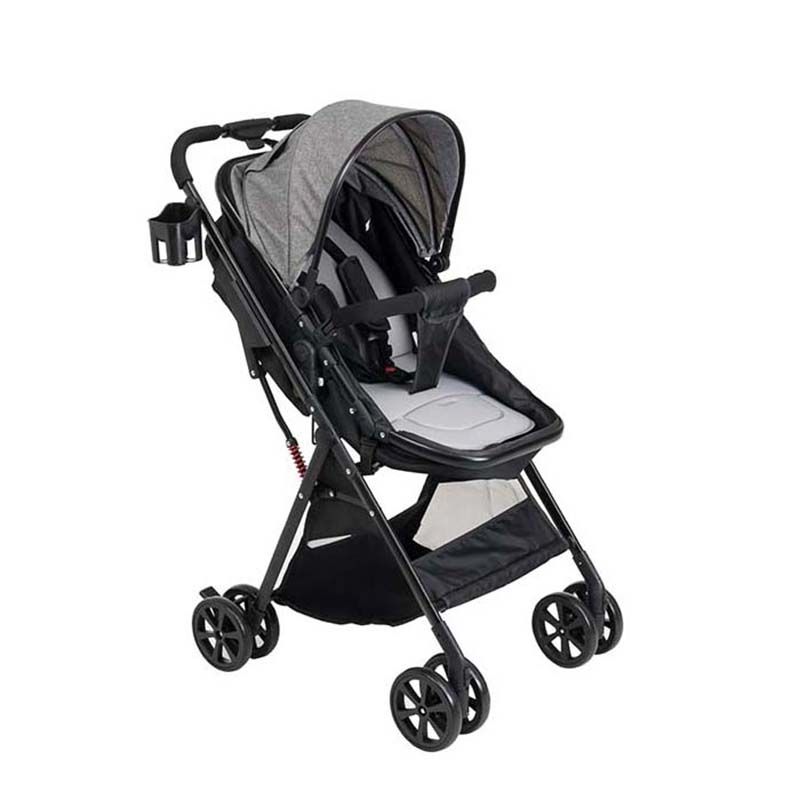 Uniqoo - 5 Portable Pram W/ Diaper Bag - Grey