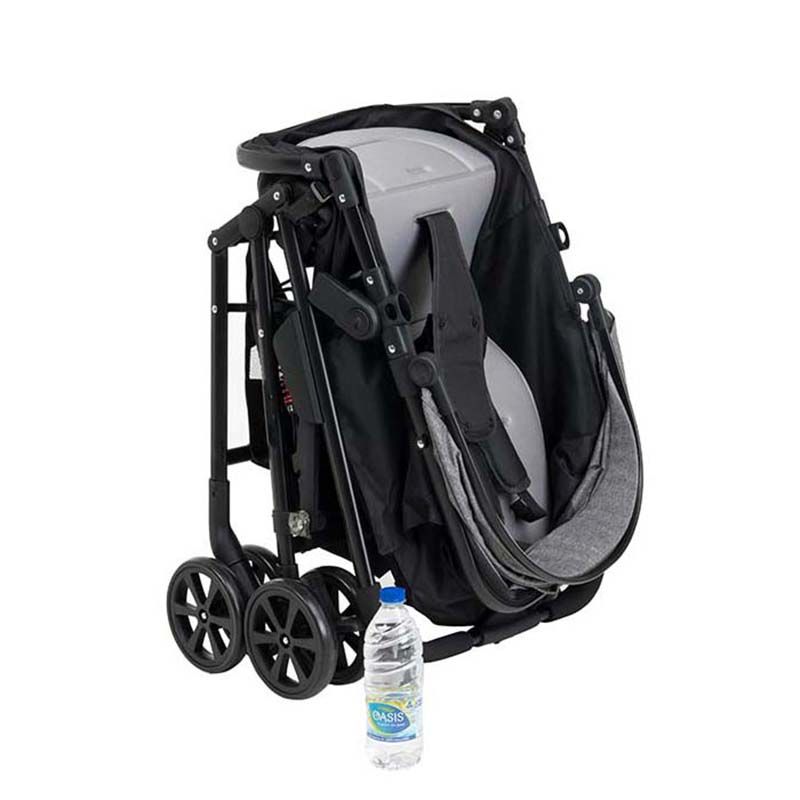 Uniqoo - 5 Portable Pram W/ Diaper Bag - Grey