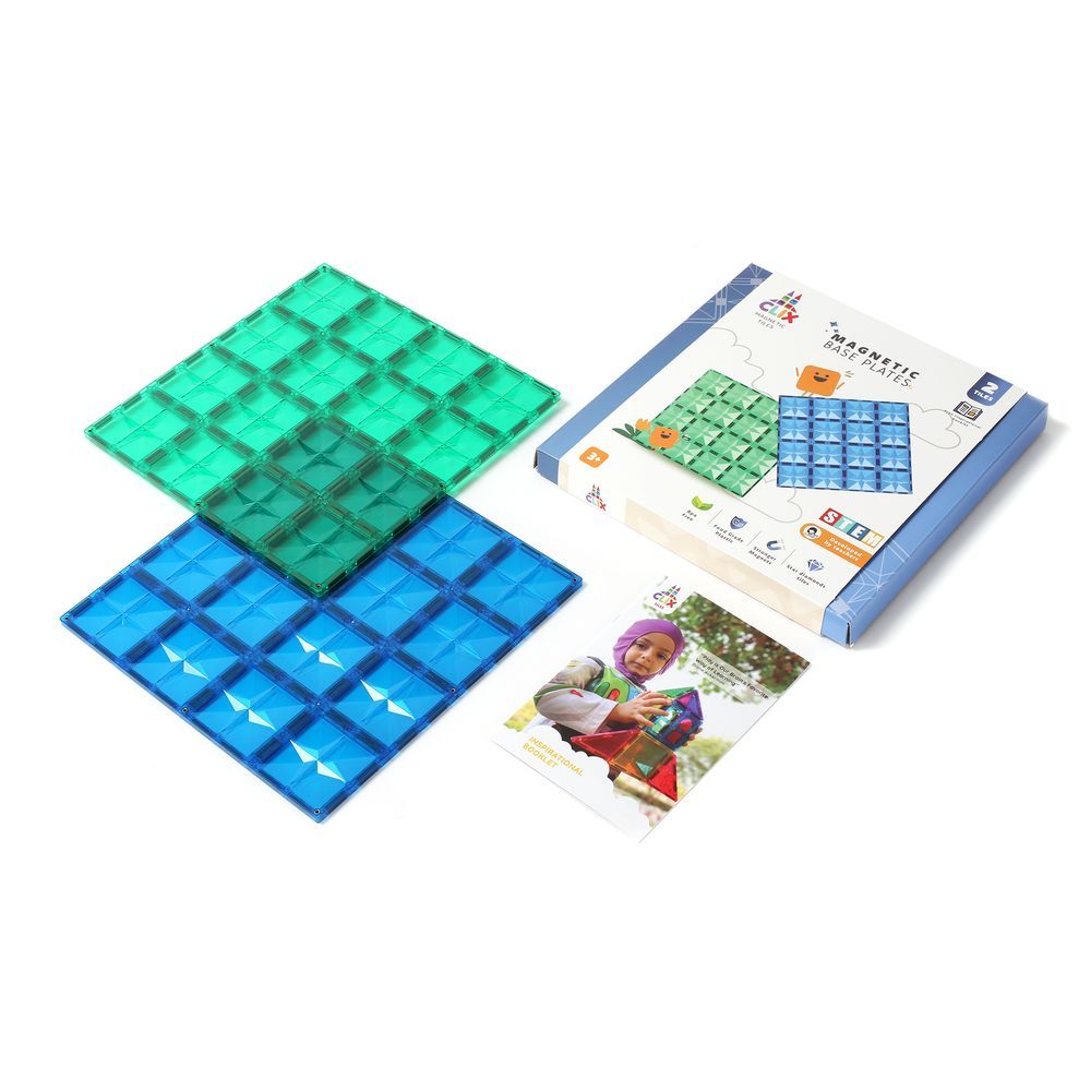 Clixtiles - Magnetic Base Plate 2pcs - Blue/Green