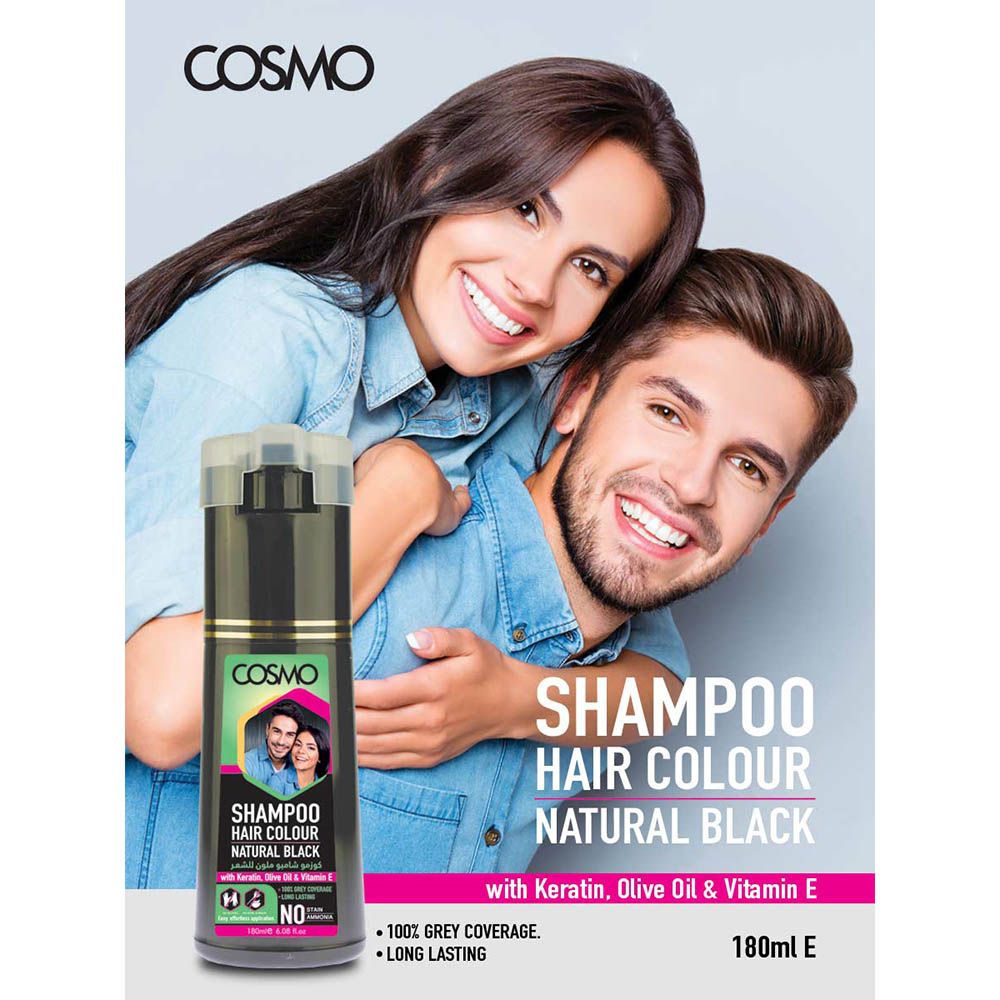 Cosmo - Shampoo Hair Colour Black 180ml