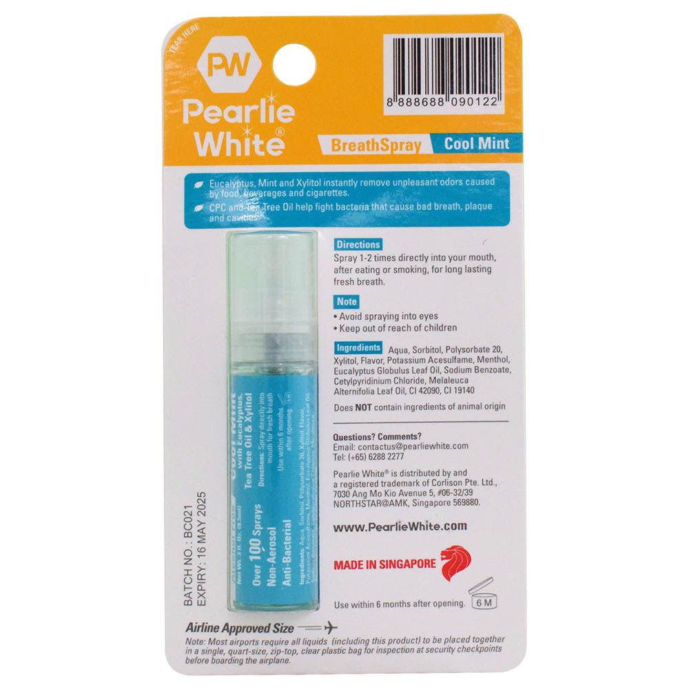 Pearlie White - Breath Spray - Cool Mint - 8.5ml