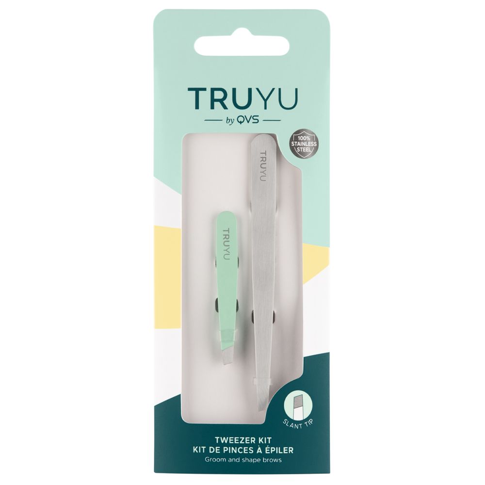 QVS - Slant Tip Tweezer + Micro Tweezer Set