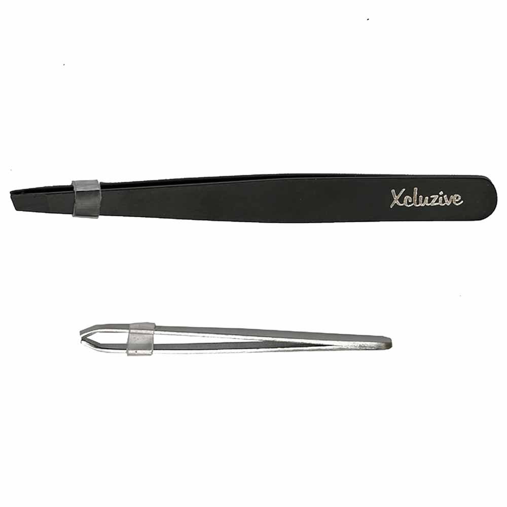 Xcluzive - Slant Tweezers Black Coated