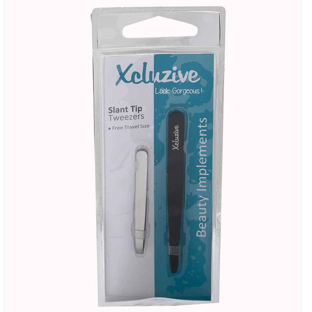 Xcluzive - Slant Tweezers Black Coated