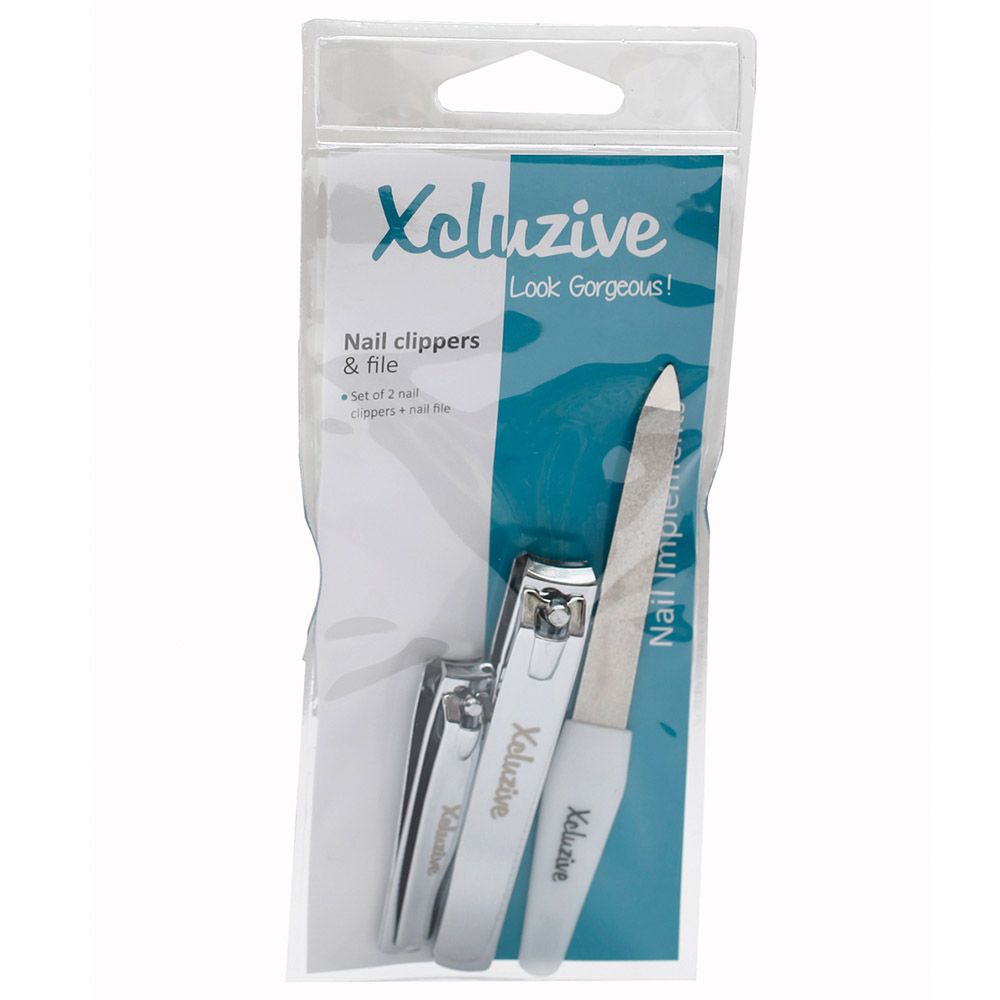 Xcluzive - Set of 2 Nail Clippers + Nail File