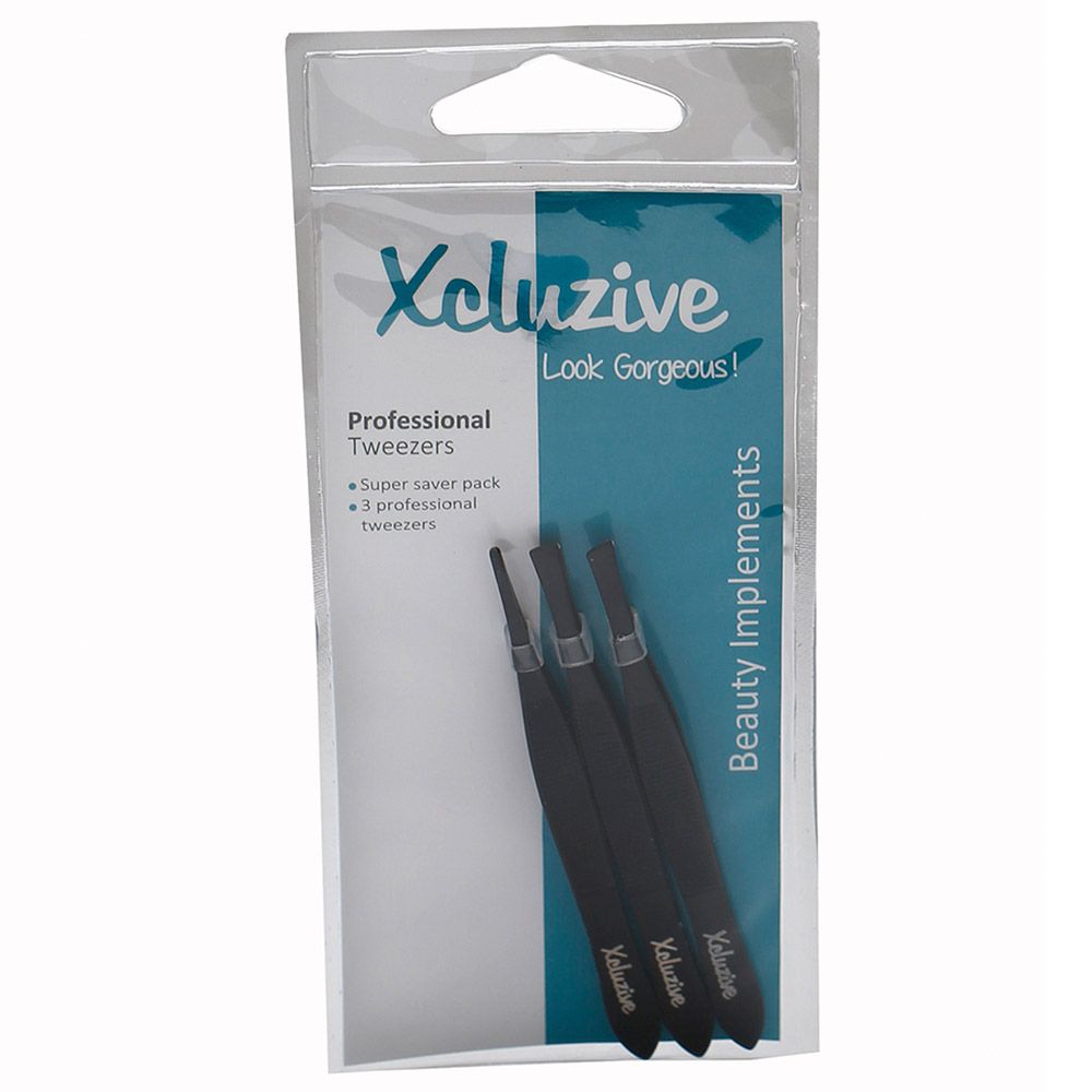 Xcluzive - Professional Tweezers 3pcs