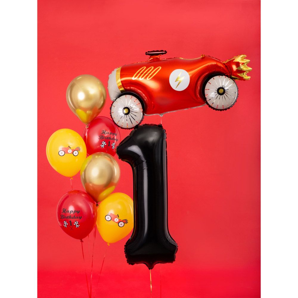 Party Deco - Foil Balloon Number 1 - Black