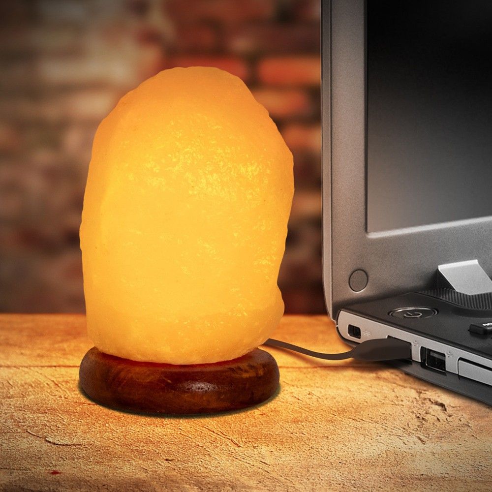 Salt & Crystal - Natural Shape Himalayan USB lamp