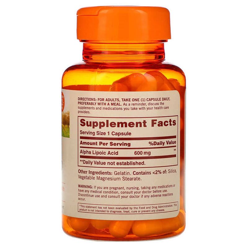 Sundown - Super Alpha Lipoic Acid Capsules - 600mg - 60's