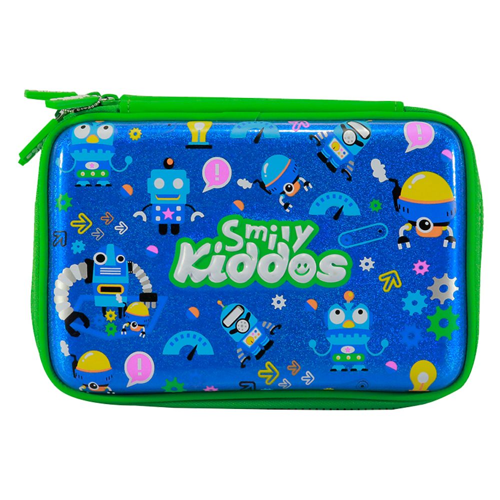 Smily Kiddos - Fancy Double Compartment Pencil Case - Blue