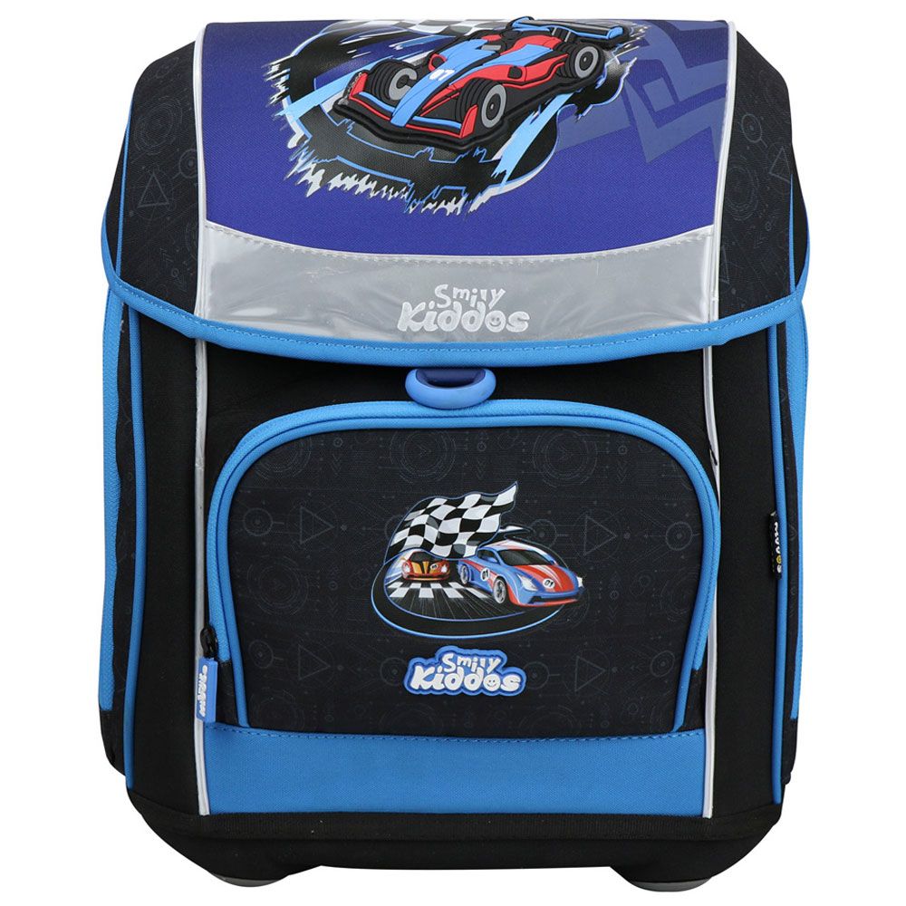 Smily Kiddos - Racing Cars Fancy Star Backpack - Black