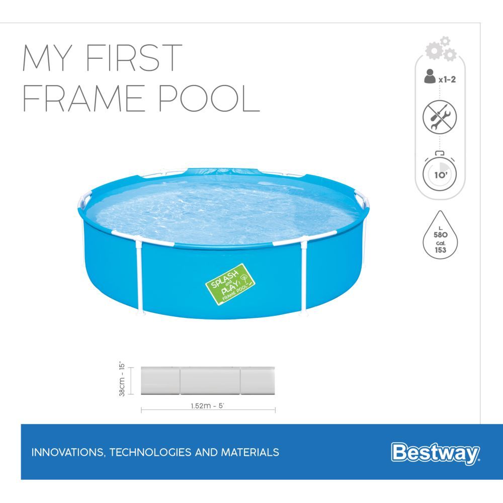 Bestway - 5' x 15"/1.52m x 38cm My First Frame Pool