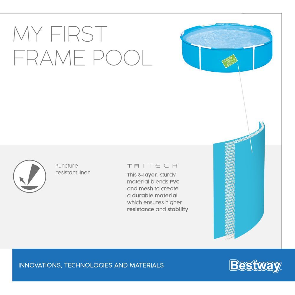 Bestway - 5' x 15"/1.52m x 38cm My First Frame Pool