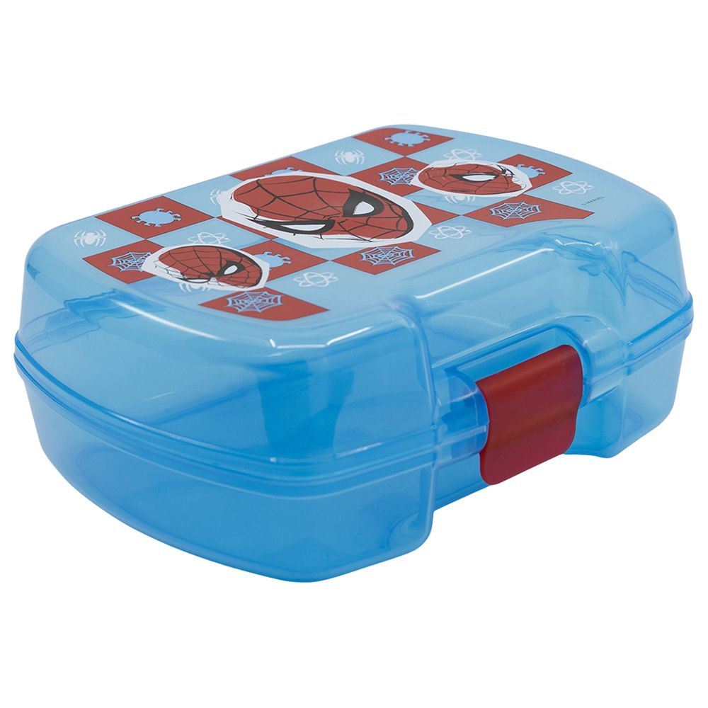 Stor - Spiderman Arachnid Lunch Box w/ 1 Compartment - Blue