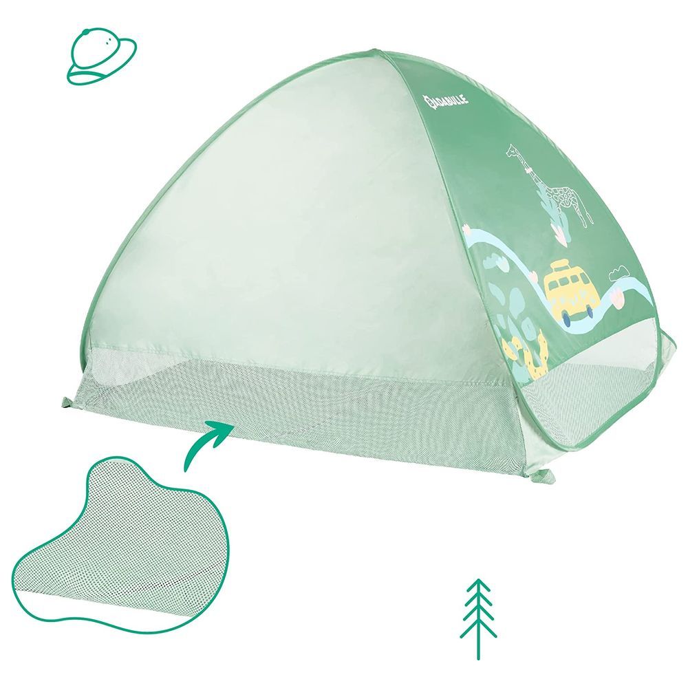 Badabulle - Anti-UV Large Baby Beach Tent - Green