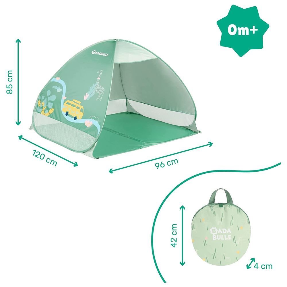 Badabulle - Anti-UV Large Baby Beach Tent - Green