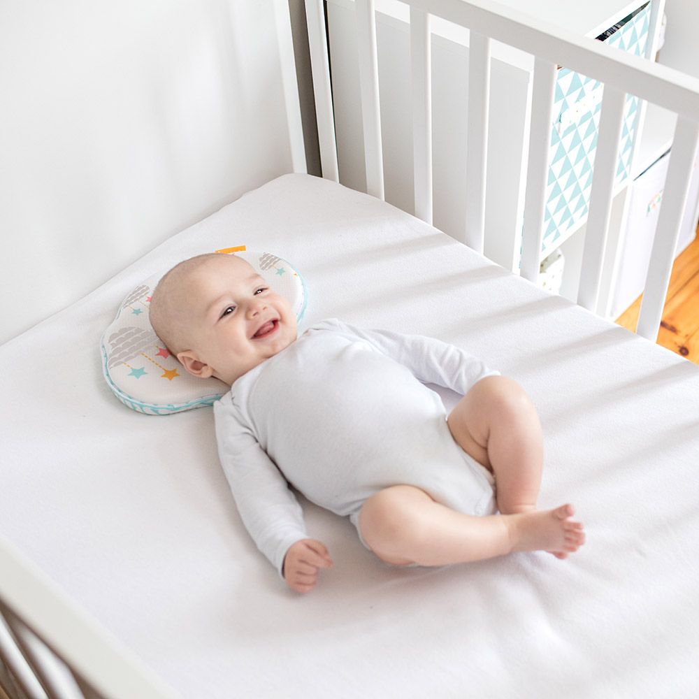 Badabulle - Baby Pillow Ergonomic & Protective - White