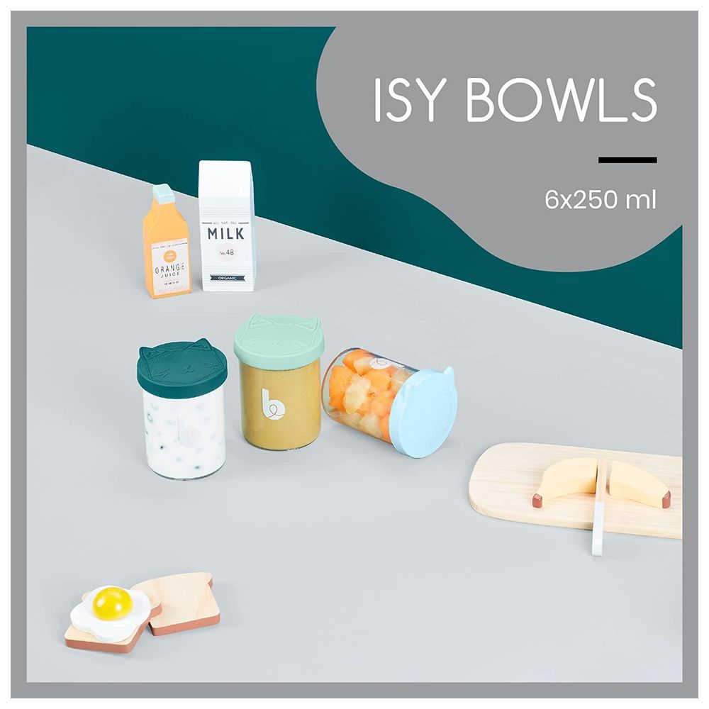 Babymoov - ISY Superior Glass Baby Food Storage Bowls Set 6pcs