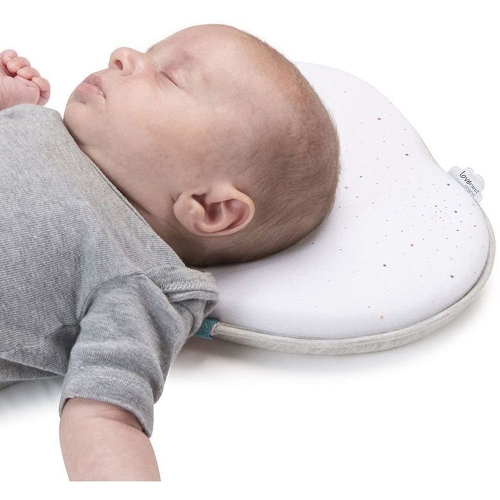 Babymoov - Lovenest Original Flat Head Baby Pillow - White