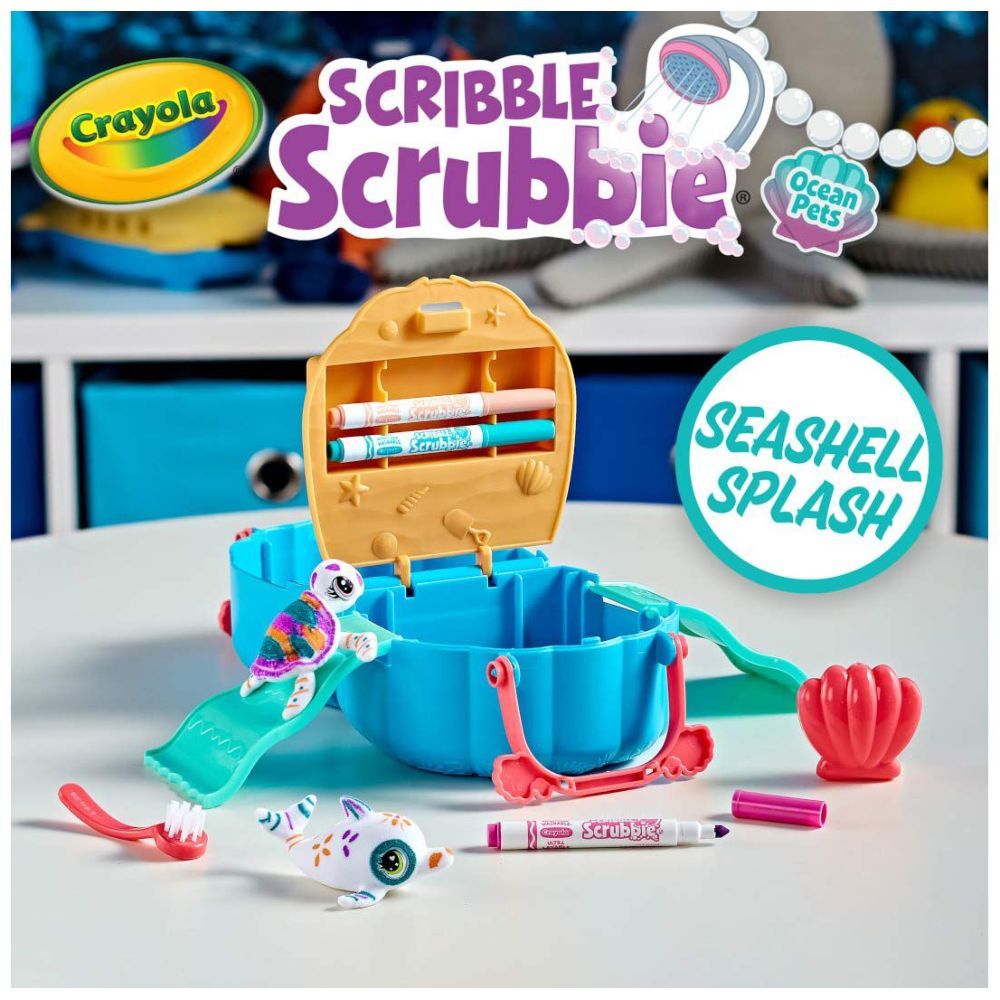 Crayola - Scribble Scrubbie Pets Seashell Splash Playset