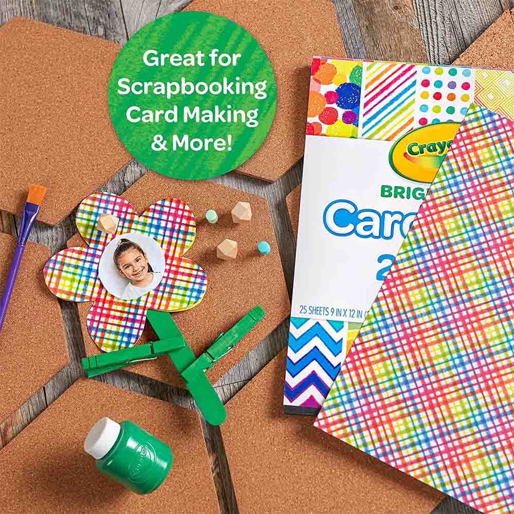 Crayola - 25 Sheets Cardstock Bright Pop