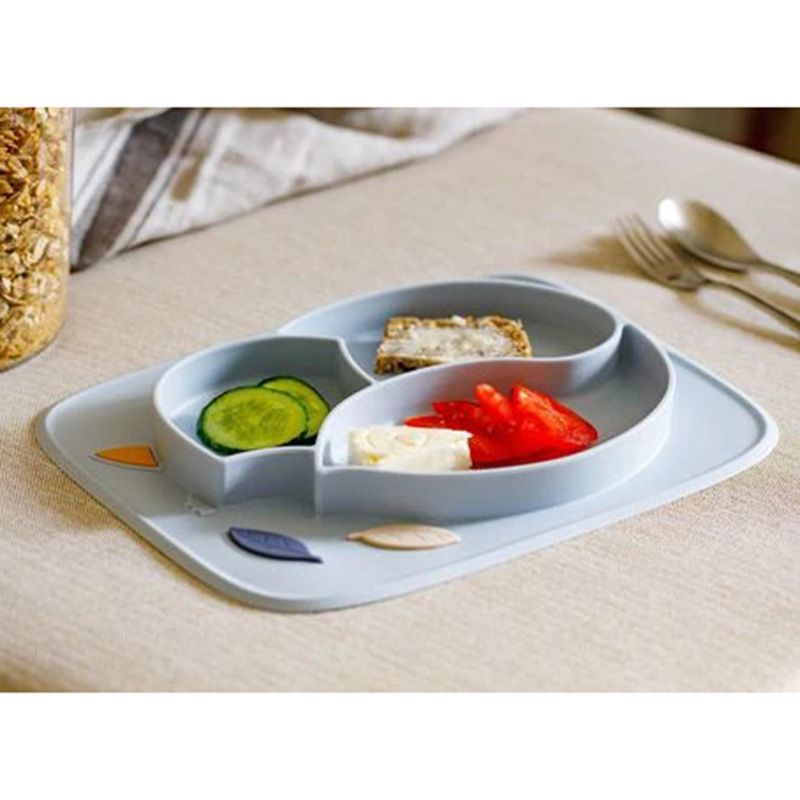 Innogio - Gio Fox Plate For Baby - Blue