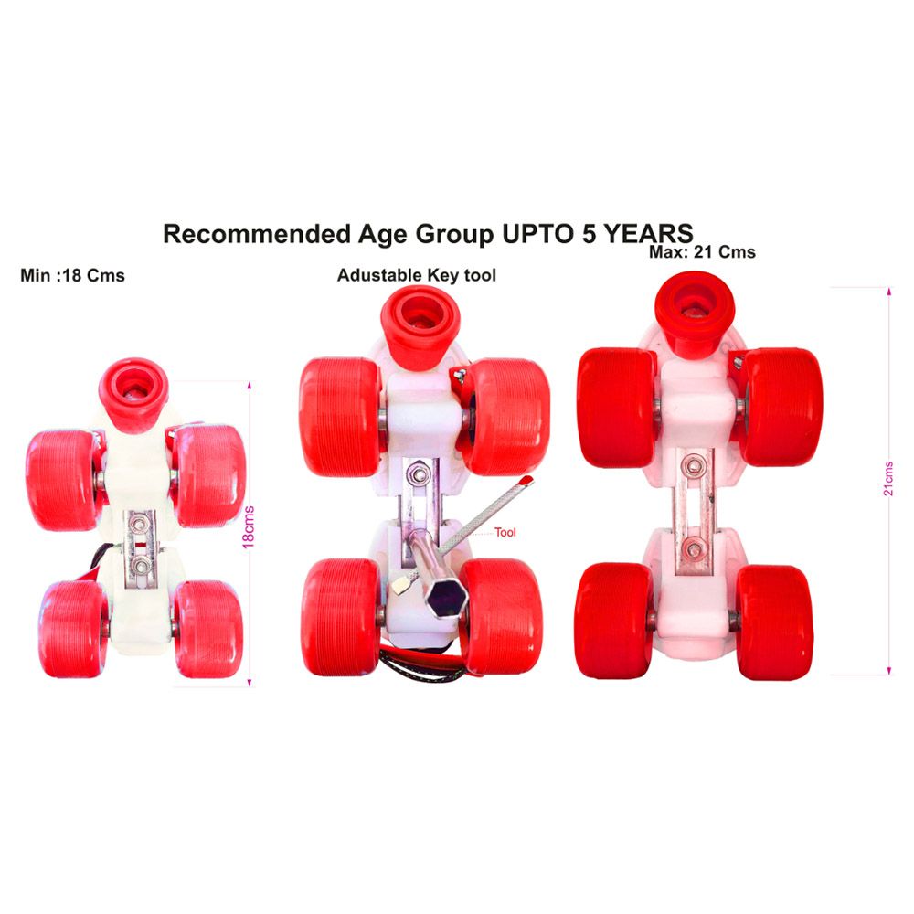 Jaspo - Baby Tenacity Fiber Roller Skates - Red