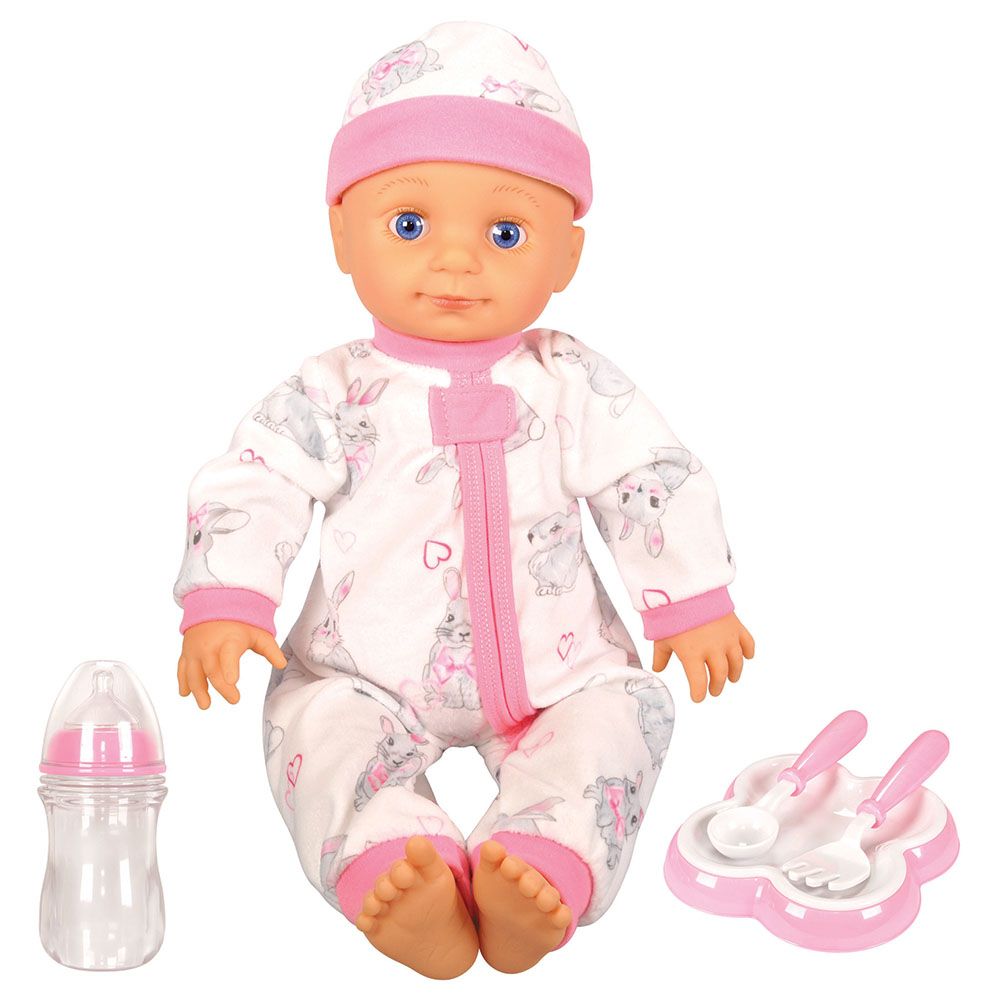 Lotus - Soft-Bodied Hispanic Baby Doll - 18-inch - Pink