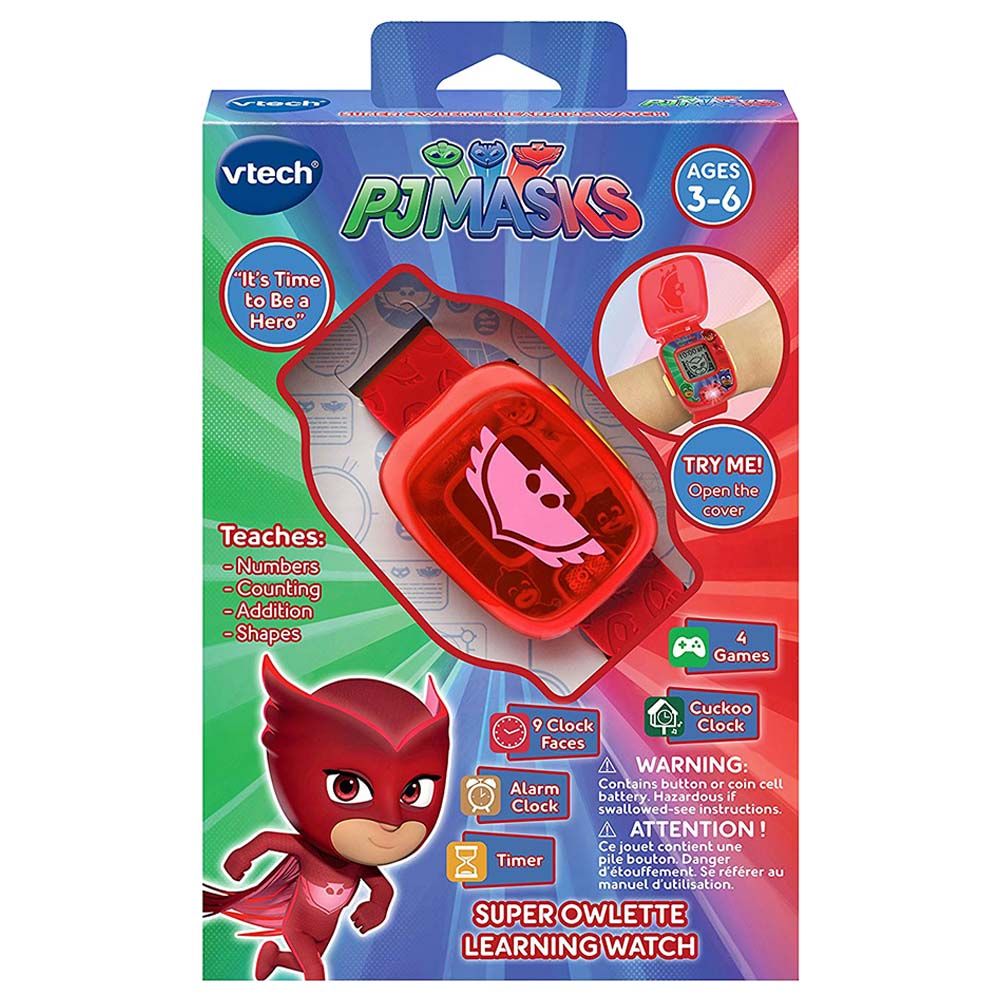 VTech - PJ Masks Super Oweltte Learning Watch - Red