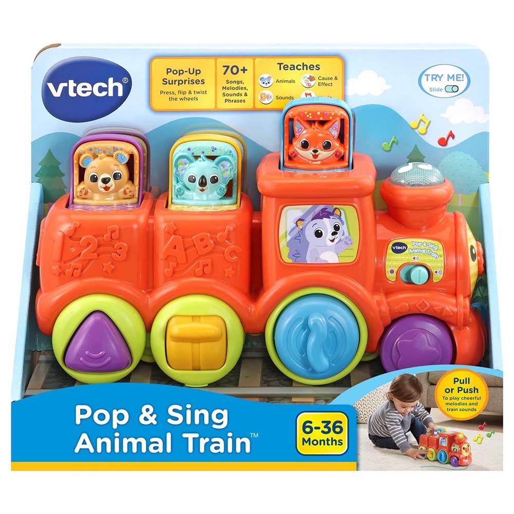 Vtech - Pop And Sing Animal Train - Red