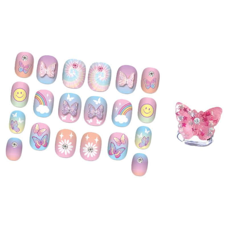 Hot Focus - Tie Dye Butterfly Pop Glamour Nails