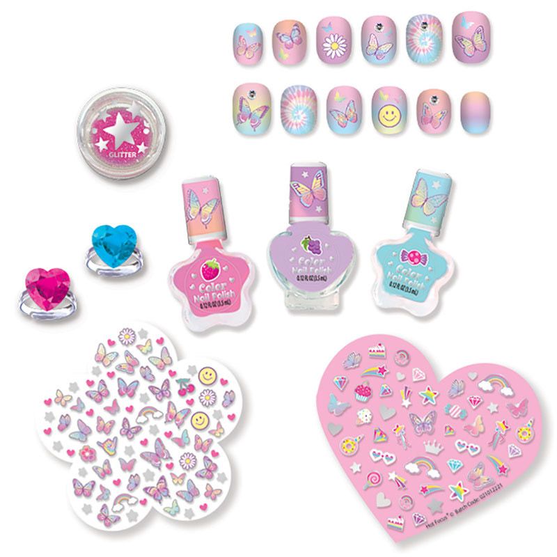 Hot Focus - Tie Dye Butterfly Blitz & Glitz Nail Art Set