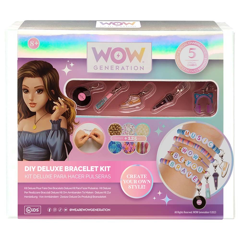 Wow Generation - Deluxe DIY Kit w/ 5 Metal Charms Bracelets